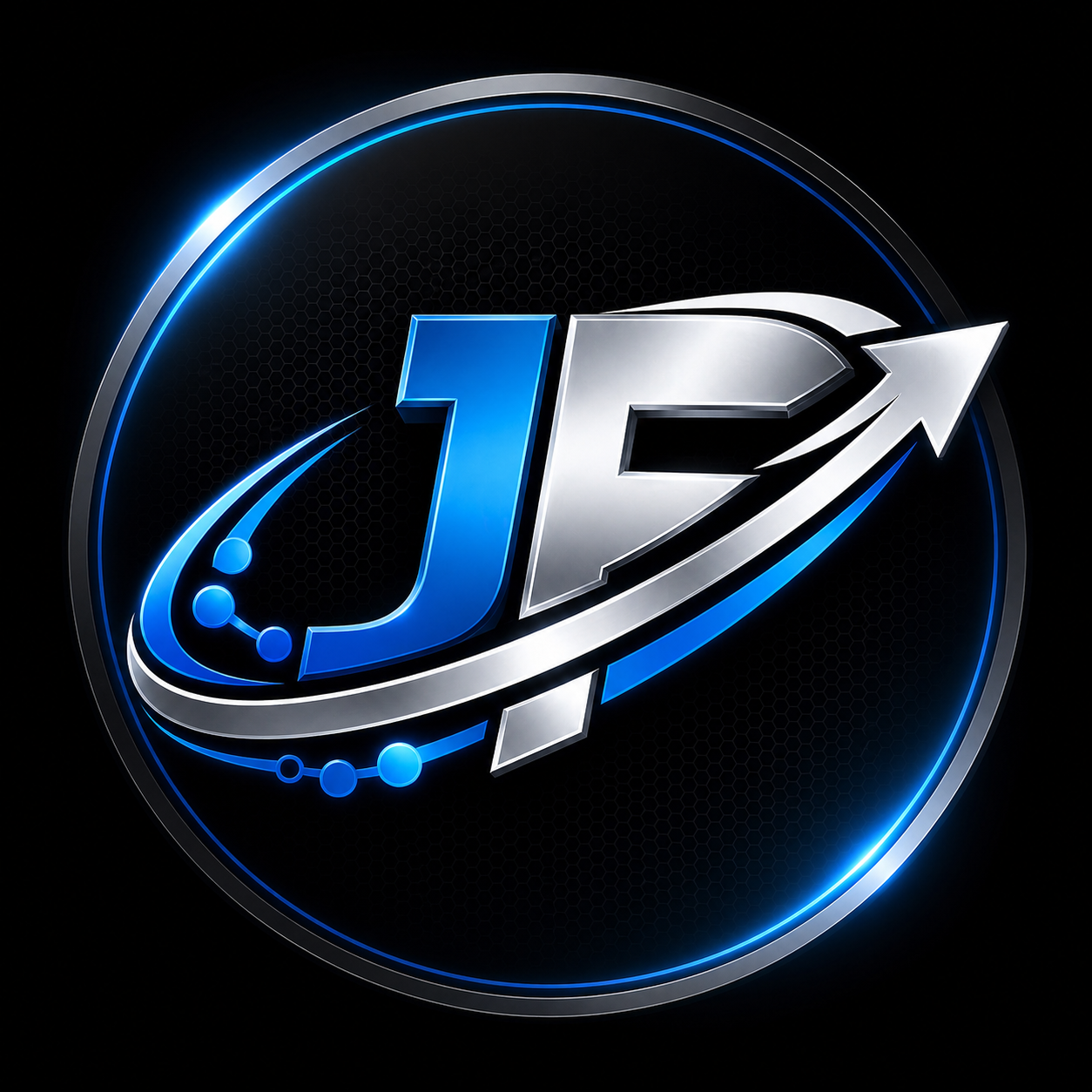 JF Technologies round emblem